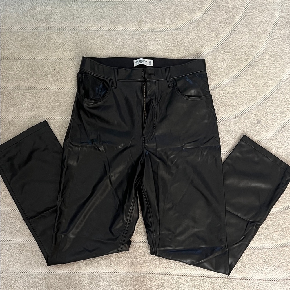 Women’s Black Leather Pants